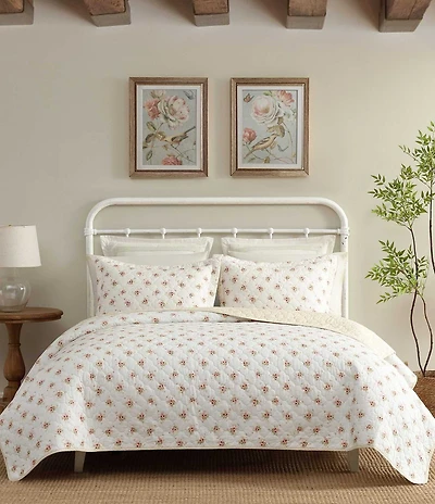 Laura Ashley Dorrie Cotton Reversible Quilt Mini Set