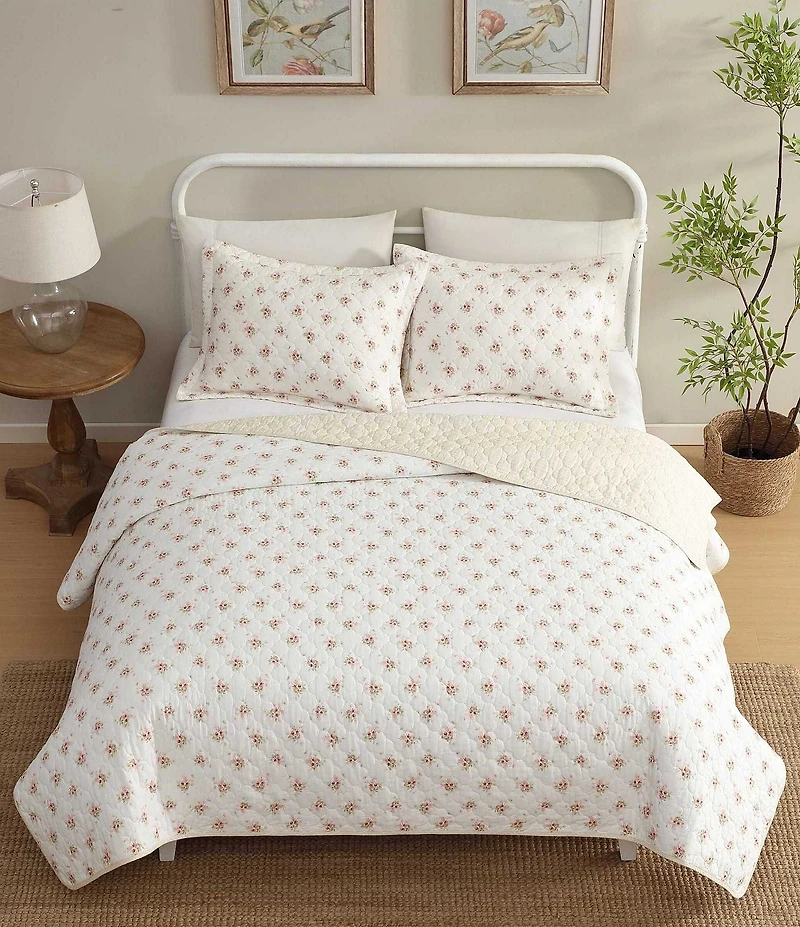 Laura Ashley Dorrie Cotton Reversible Quilt Mini Set