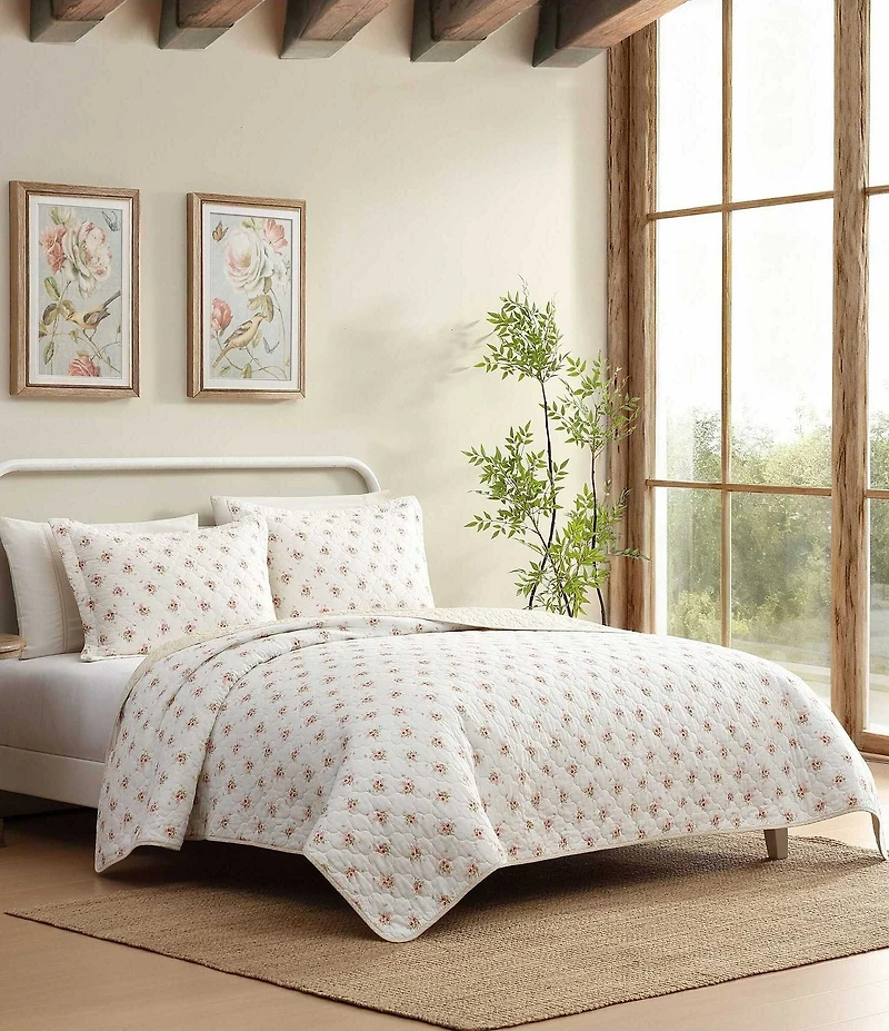 Laura Ashley Dorrie Cotton Reversible Quilt Mini Set
