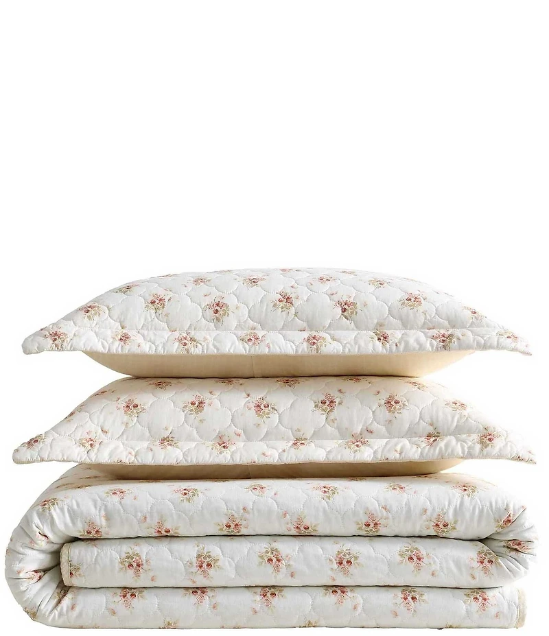 Laura Ashley Dorrie Cotton Reversible Quilt Mini Set