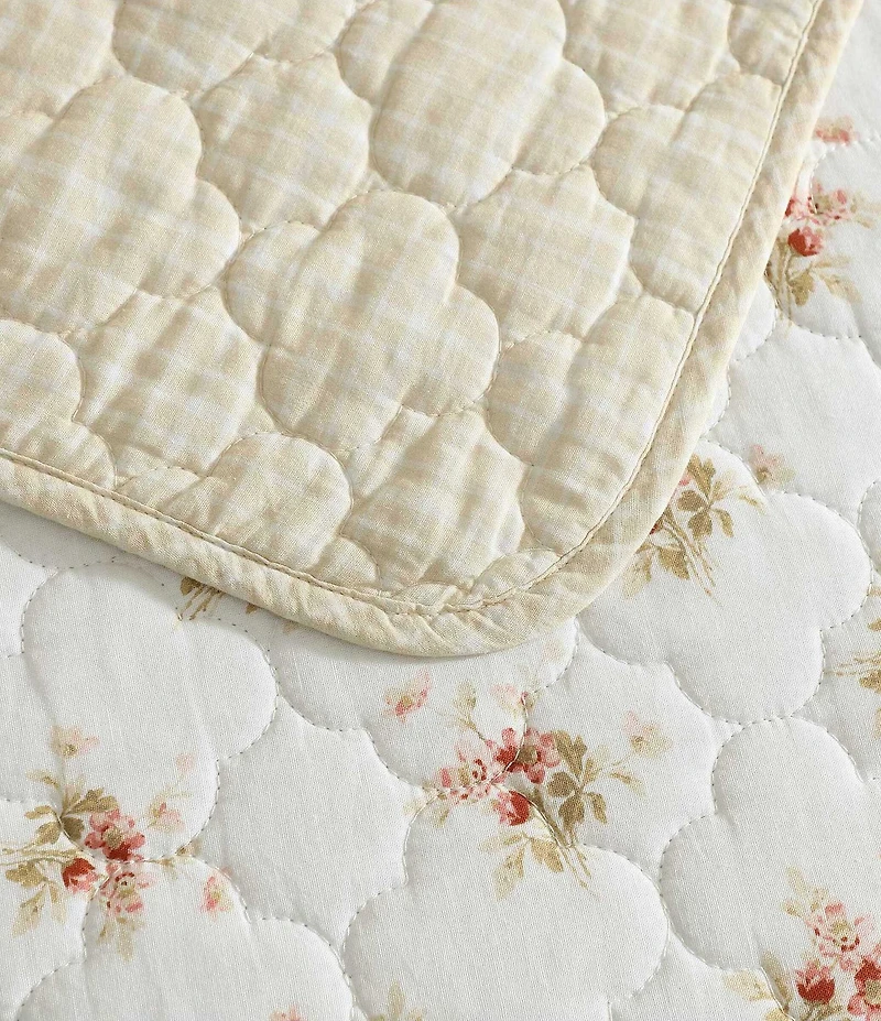 Laura Ashley Dorrie Cotton Reversible Quilt Mini Set