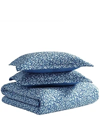 Laura Ashley Elaina Indigo Blue Cotton Reversible Quilt Mini Set