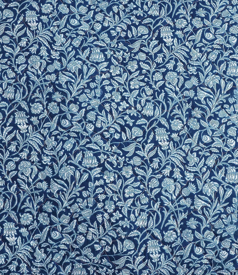 Laura Ashley Elaina Indigo Blue Cotton Reversible Quilt Mini Set