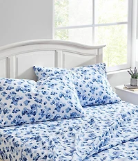 Laura Ashley Emelisa Floral Cotton Flannel Sheet Set
