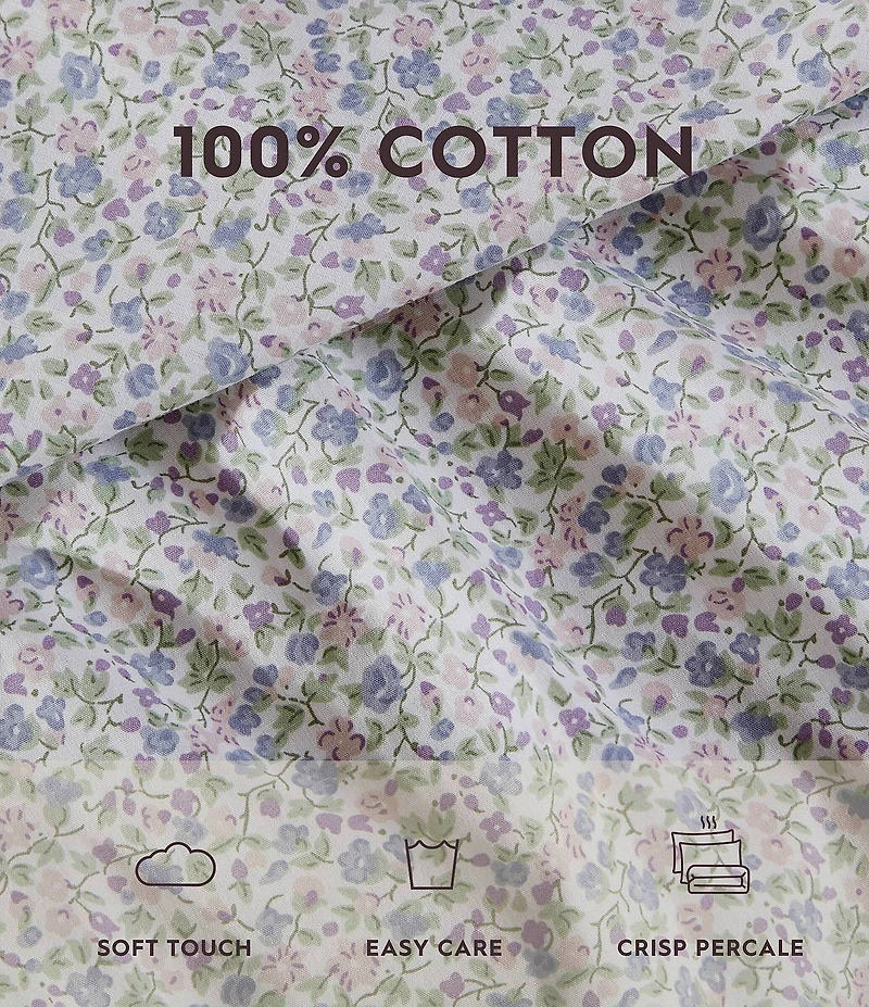 Laura Ashley Emogene 200-Thread Count Cotton Percale Sheet Set
