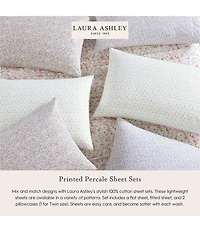 Laura Ashley Emogene 200-Thread Count Cotton Percale Sheet Set