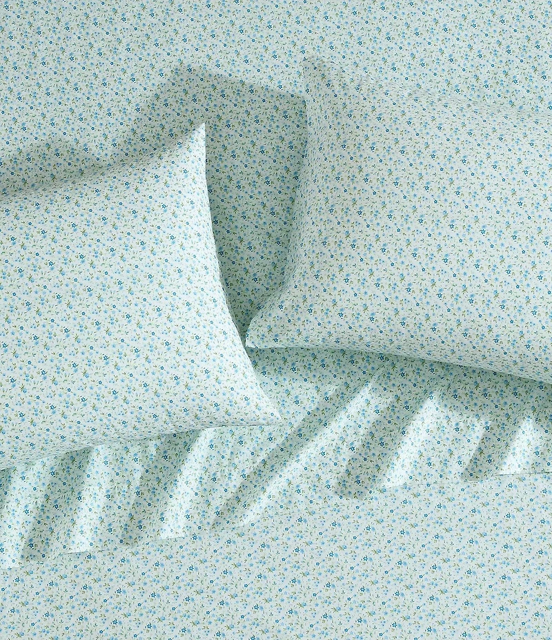 Laura Ashley Evie Floral Cotton Percale Sheet Set