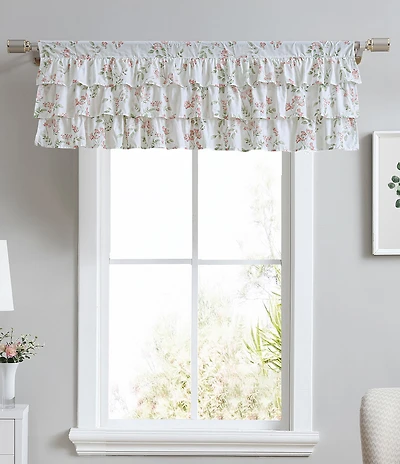 Laura Ashley Fawna Floral Tiered Ruffle Window Valance