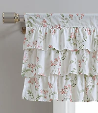 Laura Ashley Fawna Floral Tiered Ruffle Window Valance