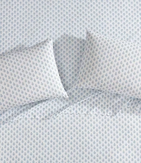Laura Ashley Francesca Blue Percale Cotton Sheet Set