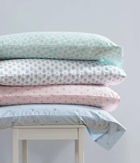 Laura Ashley Francesca Blue Percale Cotton Sheet Set