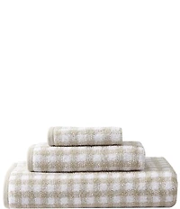 Laura Ashley Ginny Gingham Printed 3-Piece Cotton Bath Towel Set