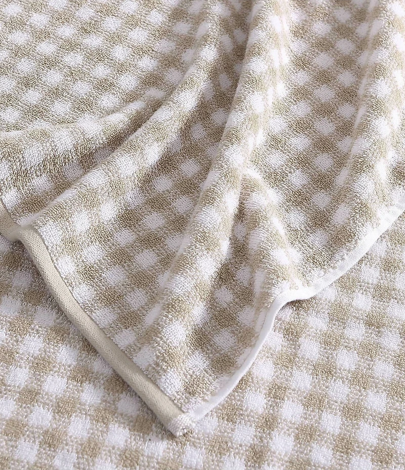 Laura Ashley Ginny Gingham Printed 3-Piece Cotton Bath Towel Set