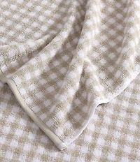 Laura Ashley Ginny Gingham Printed 3-Piece Cotton Bath Towel Set