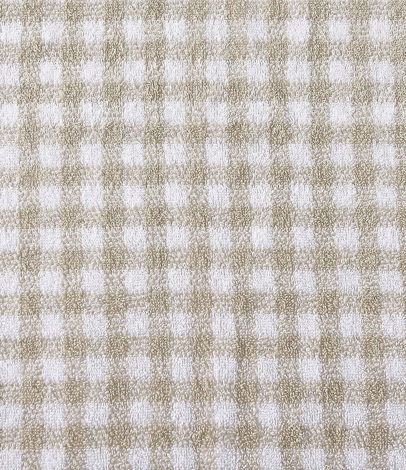Laura Ashley Ginny Gingham Printed 3-Piece Cotton Bath Towel Set