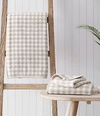 Laura Ashley Ginny Gingham Printed 3-Piece Cotton Bath Towel Set