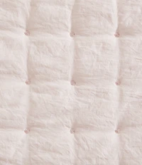 Laura Ashley Hailee Embroidered Dot Pink Ruffled Quilt Mini Set
