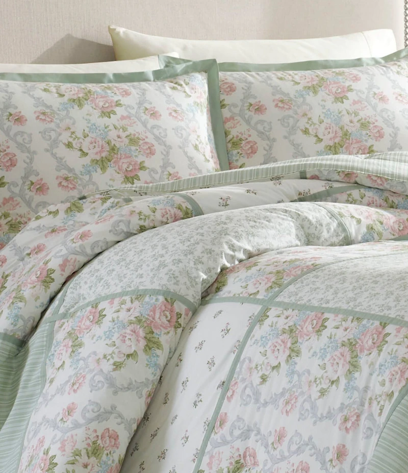 Laura Ashley Harper Floral Patchwork Comforter Set