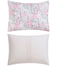 Laura Ashley Heather Garden Cotton Reversible Pink Comforter Mini Set