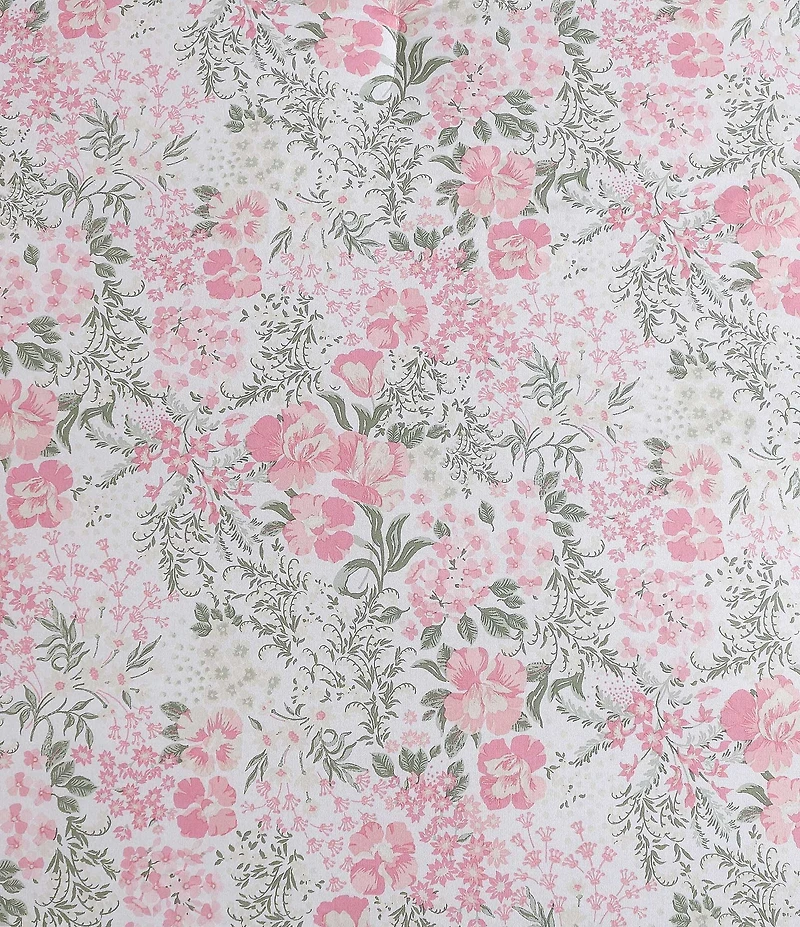 Laura Ashley Heather Garden Cotton Reversible Pink Comforter Mini Set