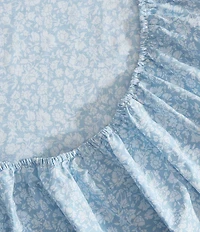 Laura Ashley Heirloom Ditzy Blue Cotton Percale Sheet Set