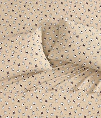 Laura Ashley Holiday Scottie Printed Cotton Flannel Sheet Set