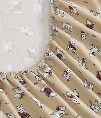 Laura Ashley Holiday Scottie Printed Cotton Flannel Sheet Set