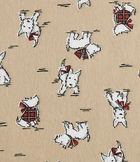 Laura Ashley Holiday Scottie Printed Cotton Flannel Sheet Set