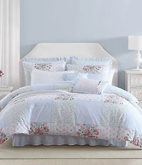 Laura Ashley Hope Patchwork Reversible Duvet Cover and Sham Bonus Set