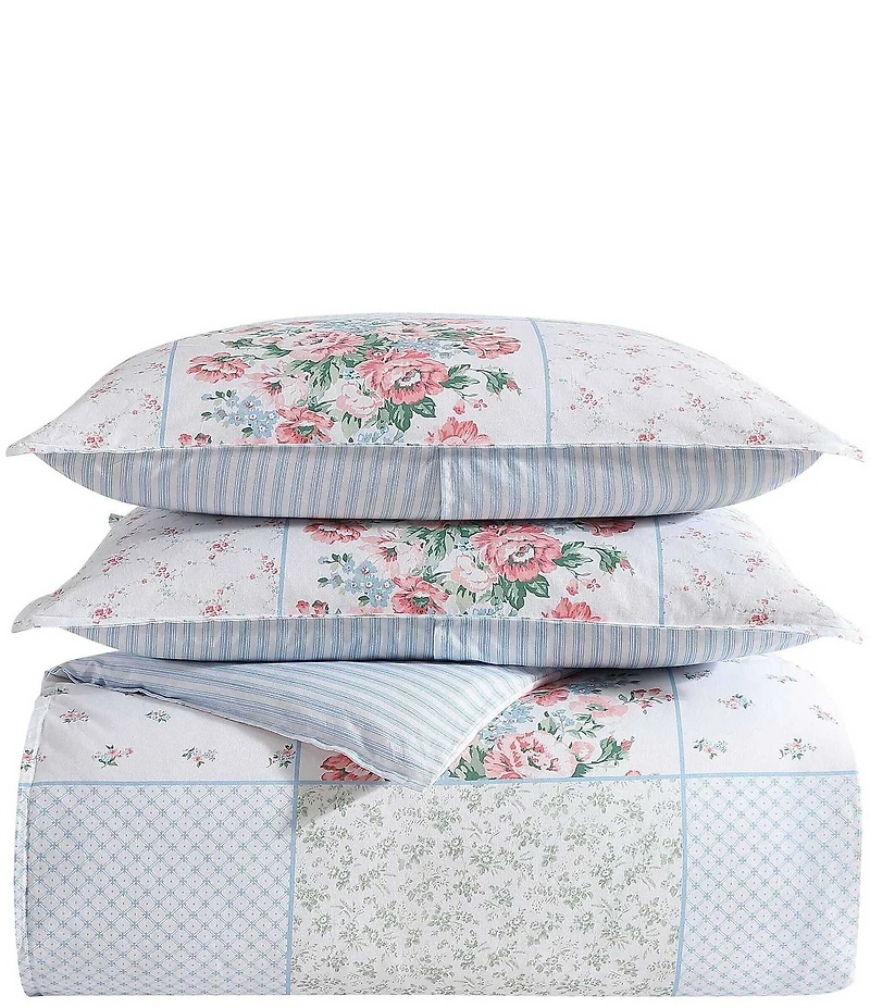Laura Ashley Hope Patchwork Reversible Duvet Cover and Sham Bonus Set