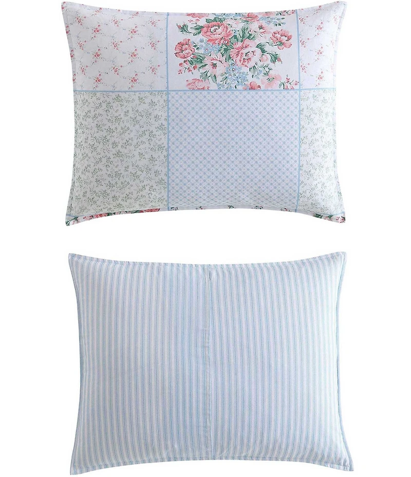 Laura Ashley Hope Patchwork Reversible Duvet Cover and Sham Bonus Set