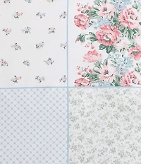 Laura Ashley Hope Patchwork Reversible Duvet Cover and Sham Bonus Set
