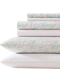 Laura Ashley Jaynie Mixed Print Cotton 6-Piece Sheet Set