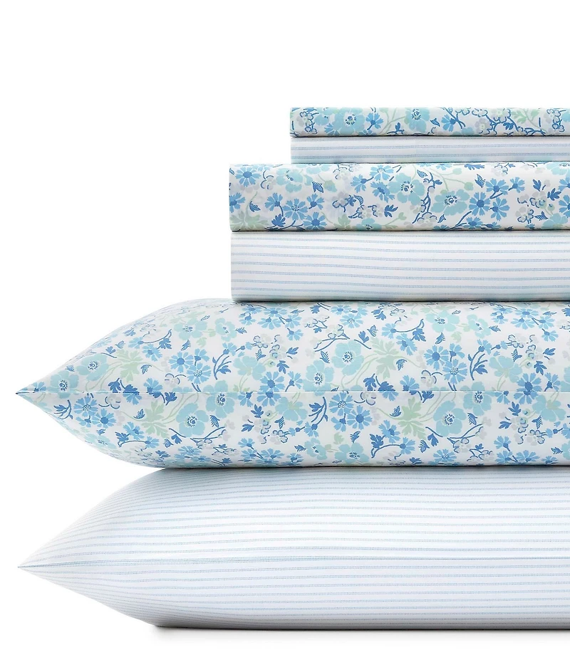 Laura Ashley Jaynie Floral Stripe Sheet Set