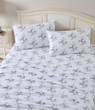 Laura Ashley Jessika Floral Cotton Flannel Sheet Set