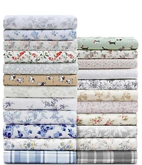 Laura Ashley Jolly Cardinals Printed Cotton Flannel Sheet Set