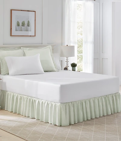 Laura Ashley LA Classics Ticking Stripe Ruffled Bed Skirt
