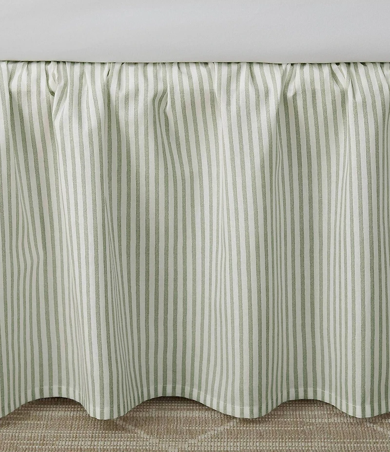 Laura Ashley LA Classics Ticking Stripe Ruffled Bed Skirt