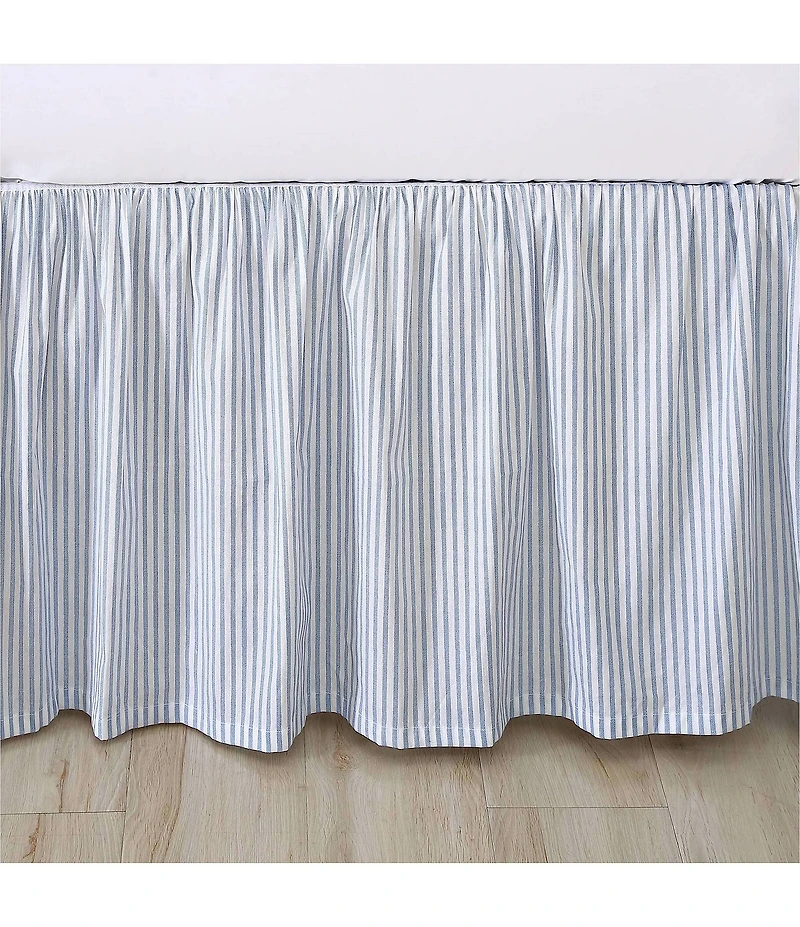 Laura Ashley LA Classics Ticking Stripe Ruffled Bed Skirt