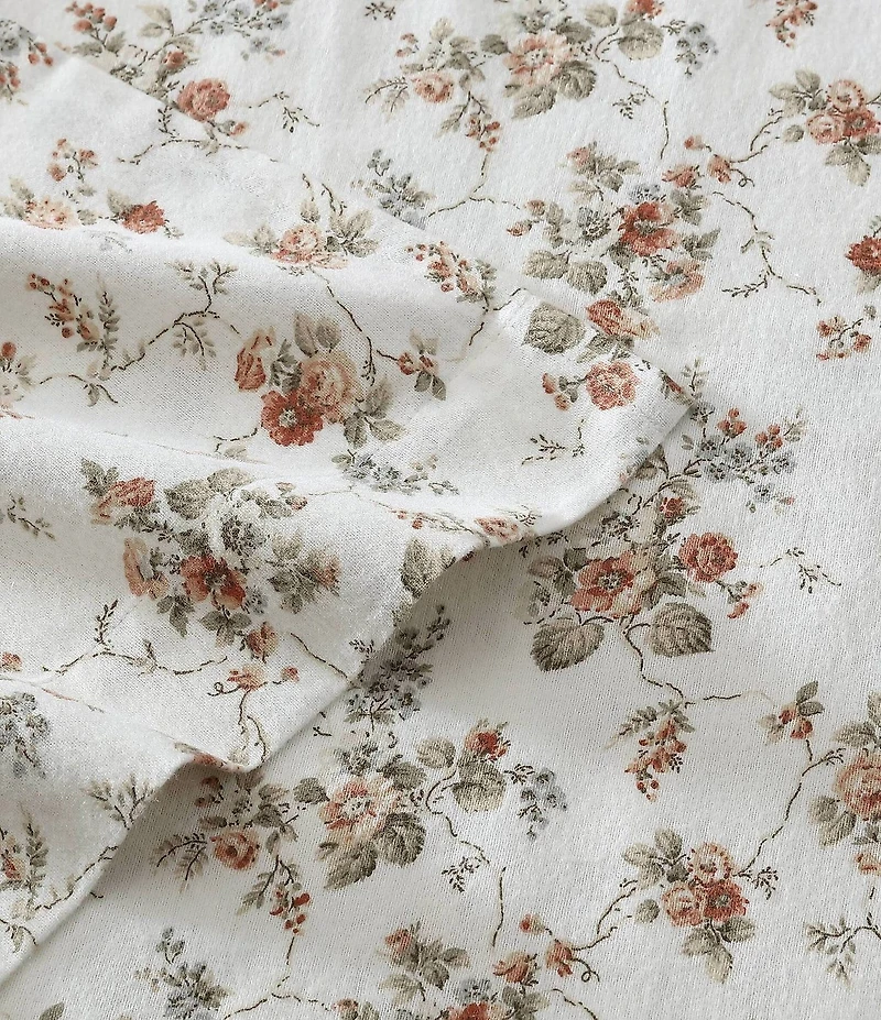 Laura Ashley Le Fleur Cotton Flannel Sheet Set