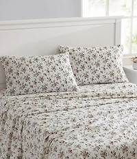 Laura Ashley Le Fleur Cotton Flannel Sheet Set