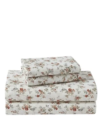 Laura Ashley Le Fleur Cotton Flannel Sheet Set