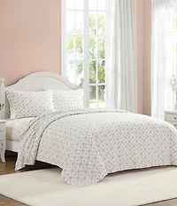Laura Ashley Leanna Rose Cotton Percale Sheet Set