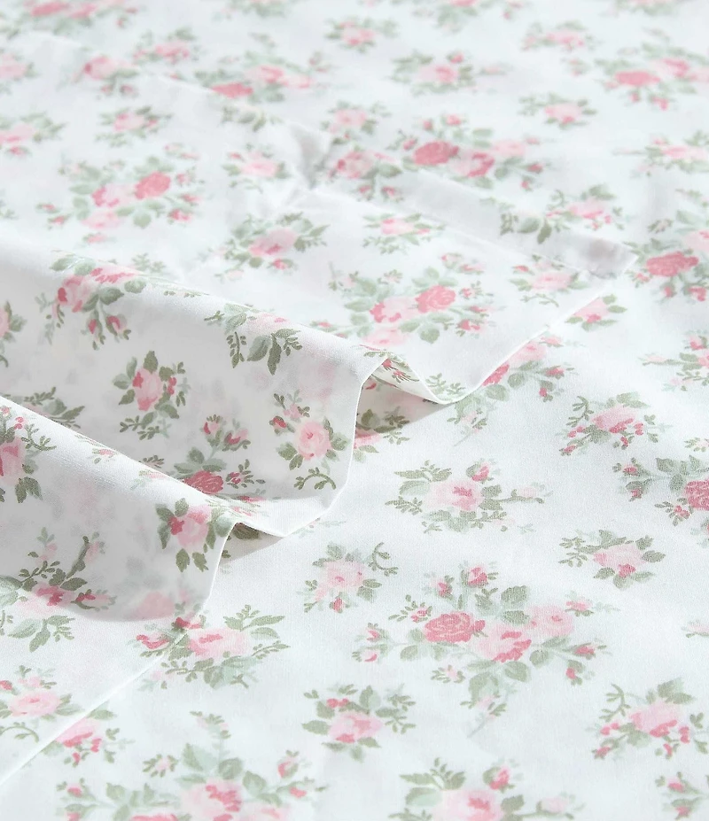 Laura Ashley Leanna Rose Cotton Percale Sheet Set