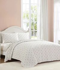 Laura Ashley Leanna Rose Cotton Percale Sheet Set