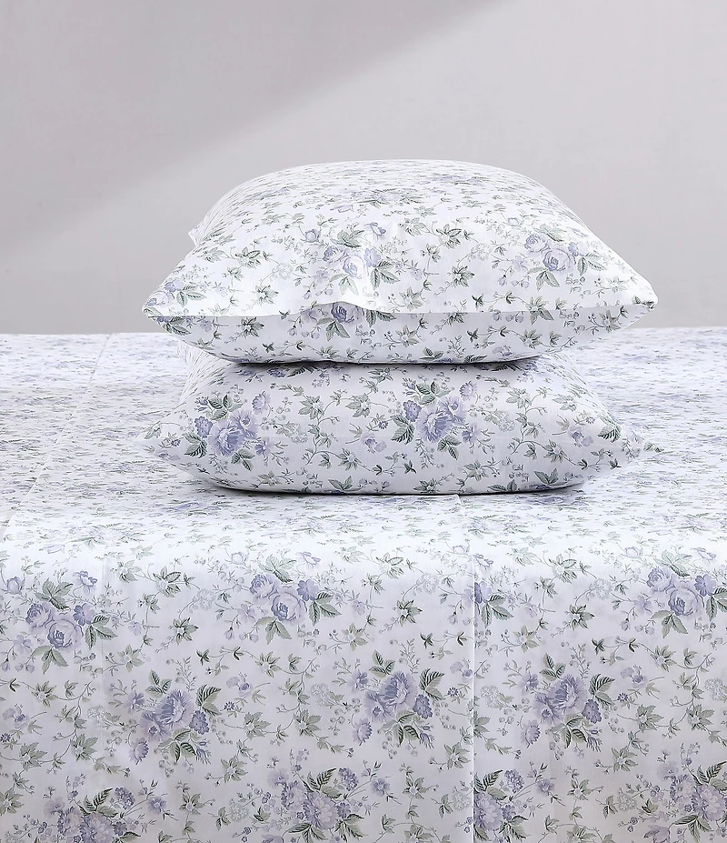 Laura Ashley Lilian Floral Cotton Sateen 4-Piece Sheet Set