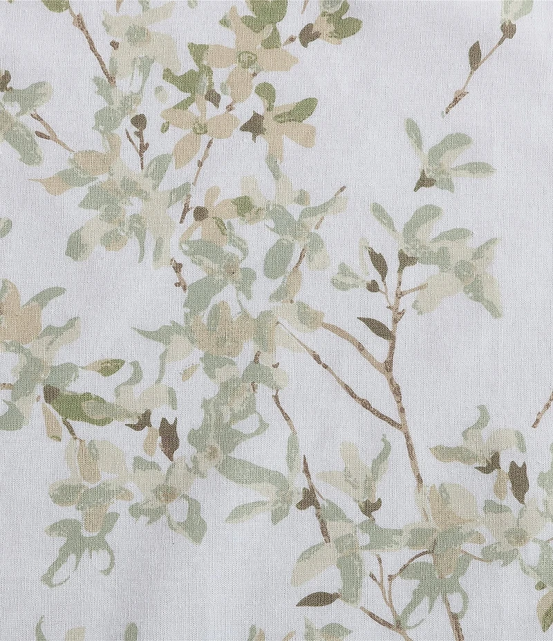 Laura Ashley Lindy Delicate Leaf Vine Tiered Ruffle Window Valance