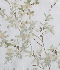 Laura Ashley Lindy Delicate Leaf Vine Tiered Ruffle Window Valance