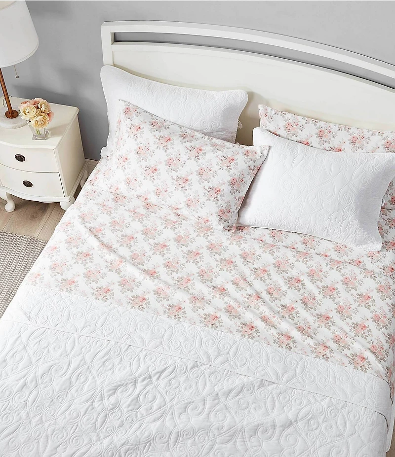 Laura Ashley Lisalee Cotton Flannel Floral Print Sheet Set