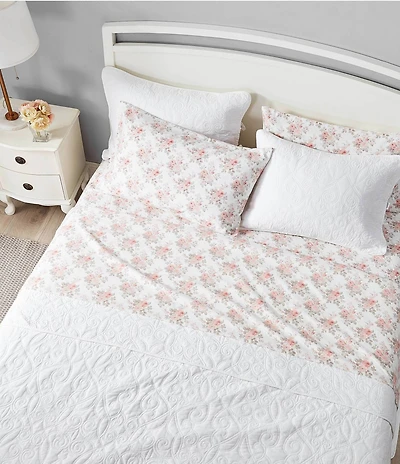 Laura Ashley Lisalee Cotton Flannel Floral Print Sheet Set
